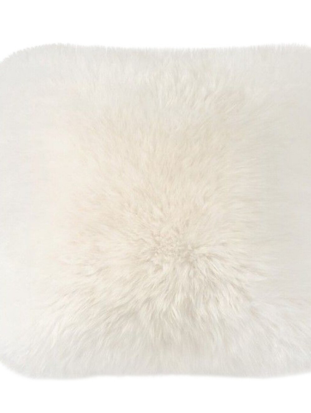 UGG Mammoth Luxurious Faux Fur Decorative Accent Pillow- Natural